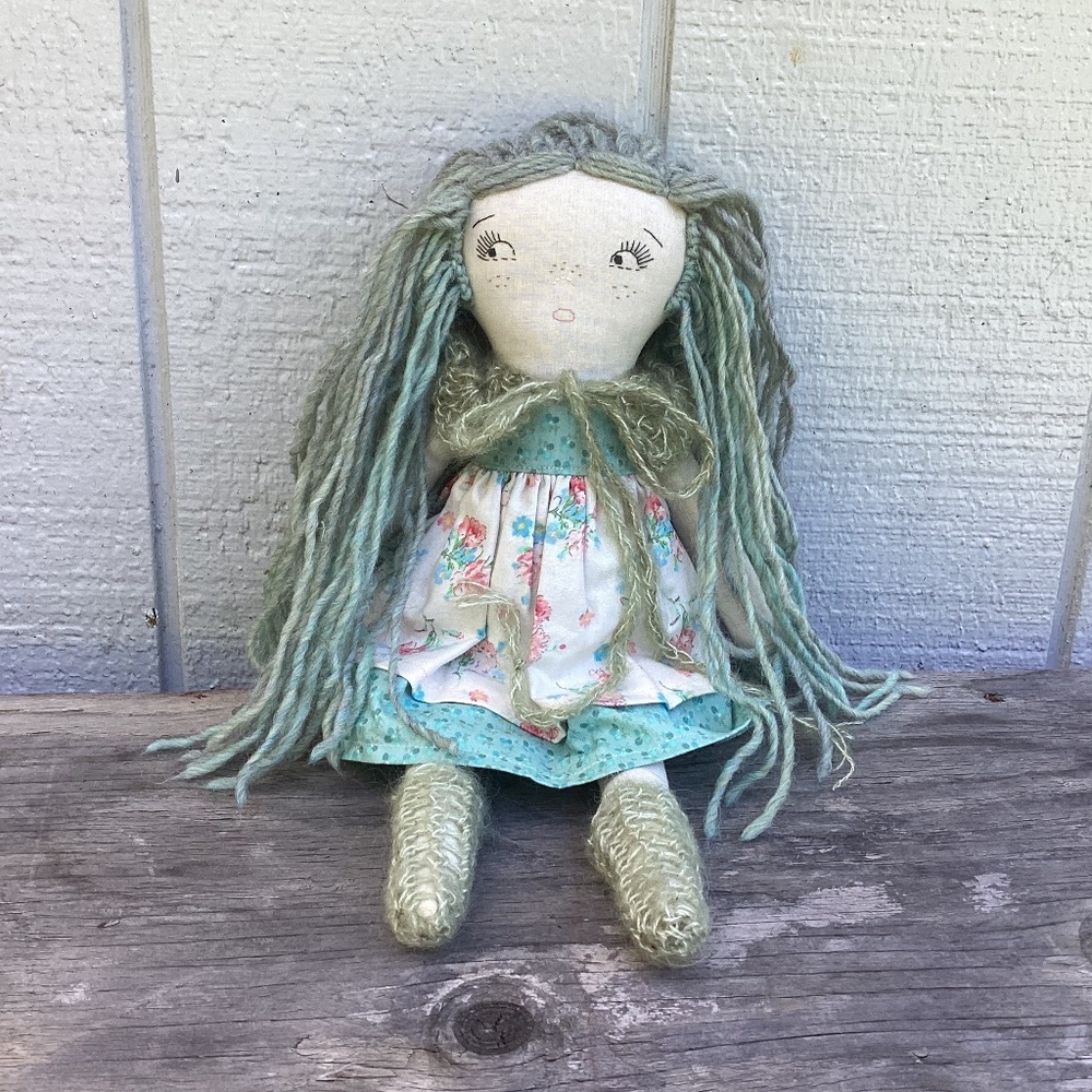 NEW handmade dreamy wool + cotton DOLL - Picture 2 of 5